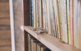 brown wooden book shelf